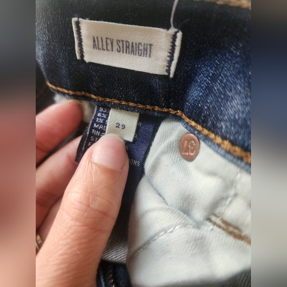 Madewell Alley Straight Jeans whiskered denim womens size 29 - Picture 9 of 12